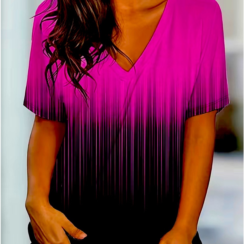 Women’s 5X Plus Size stretch Purple Tee